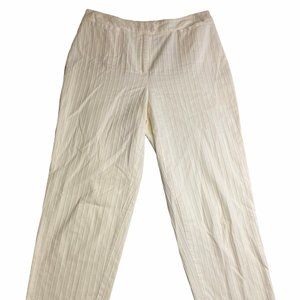 Piazza Sempione Cream Cropped Pants 42 Italy